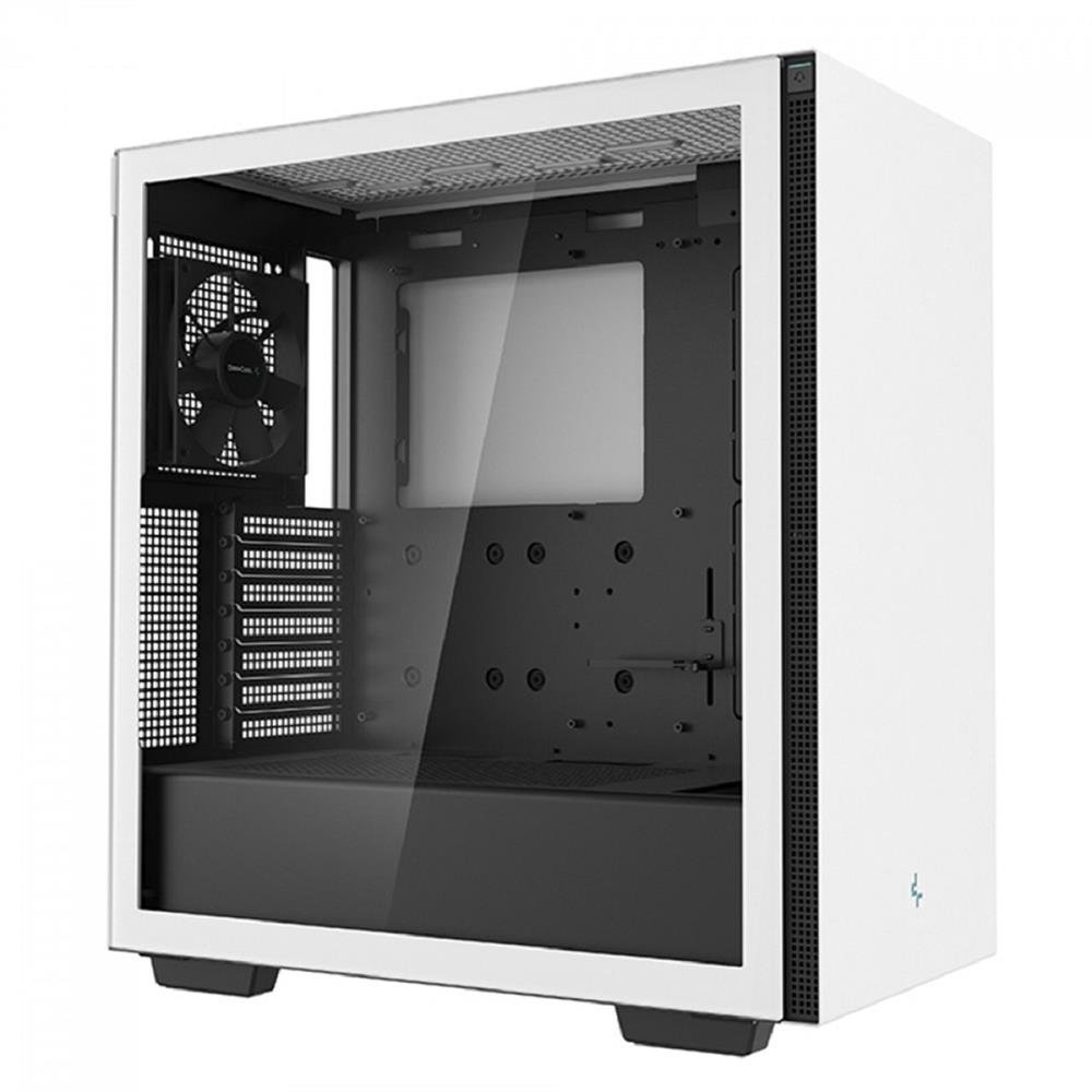 Gabinete Gamer DeepCool CH510 WH, Mid Tower, Vidro Temperado, Sem Fonte, Com 1 Fan, Branco