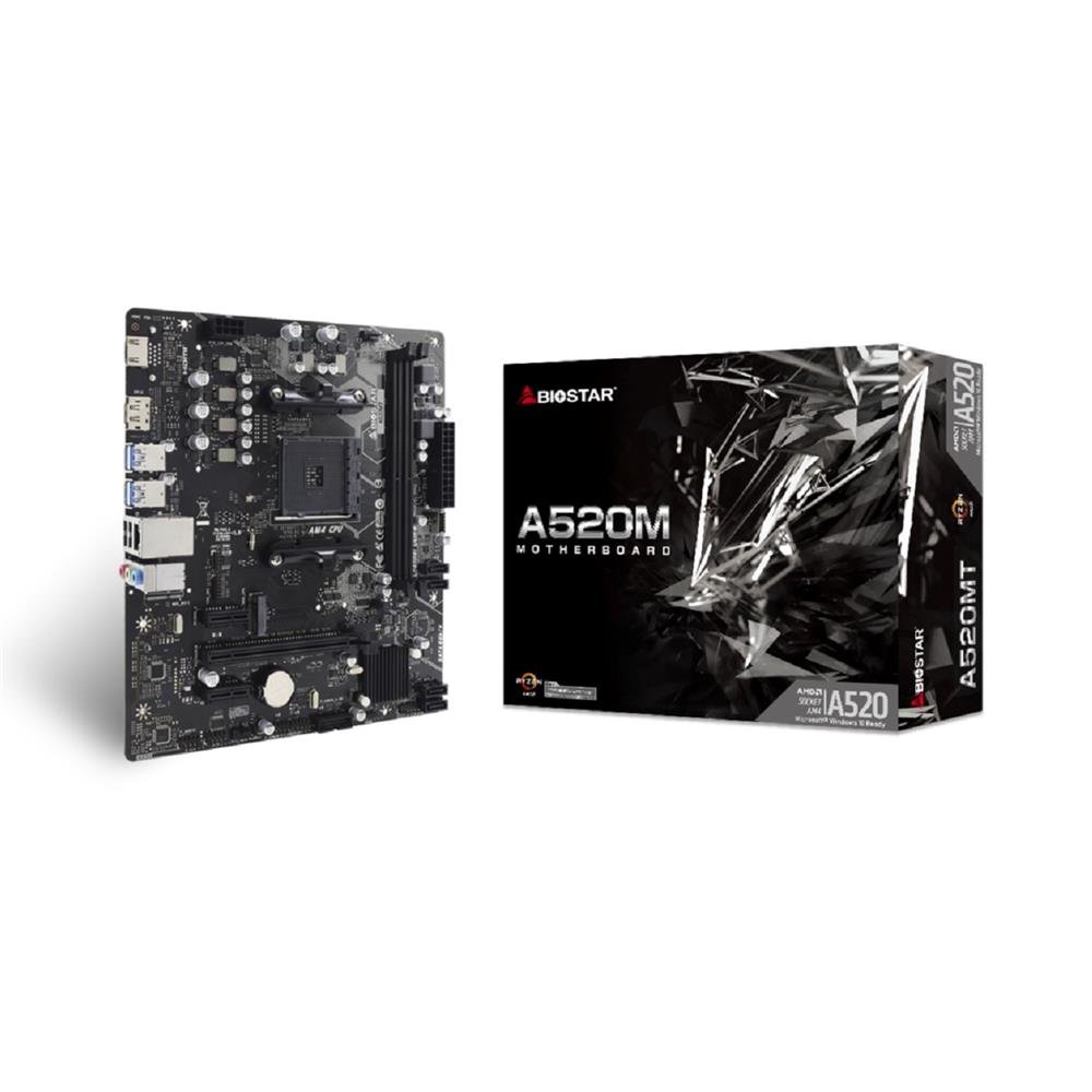 Placa Mãe Biostar A520MT, Chipset A520, AMD AM4, mATX, DDR4