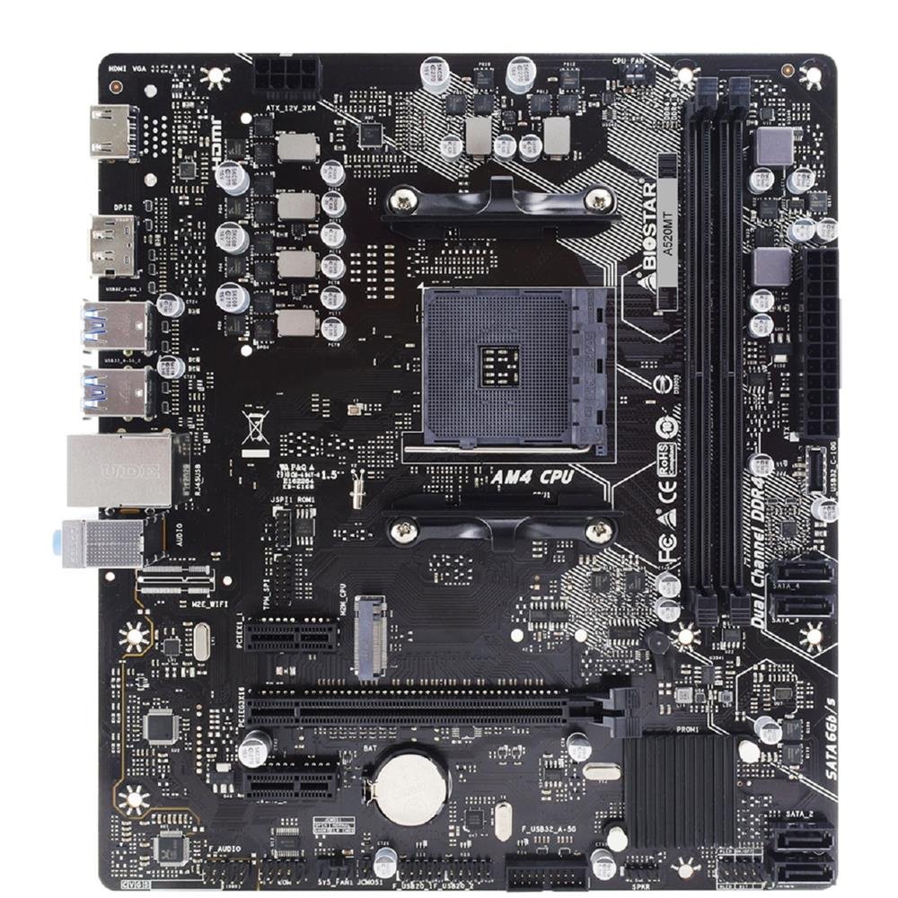Placa Mãe Biostar A520MT, Chipset A520, AMD AM4, mATX, DDR4