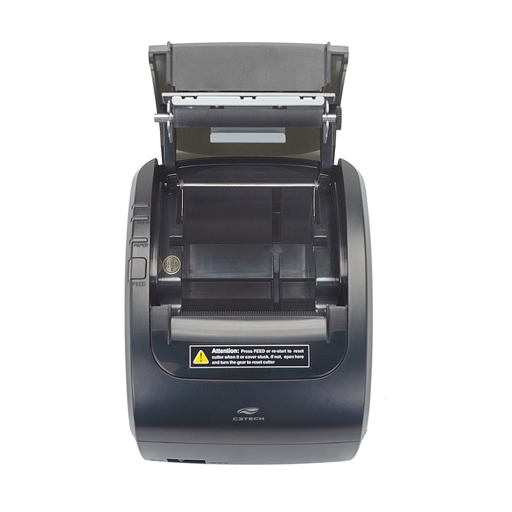 Impressora Térmica C3TECH IT-100 Para Recibos - Com Guilhotina, Preto, Bivolt