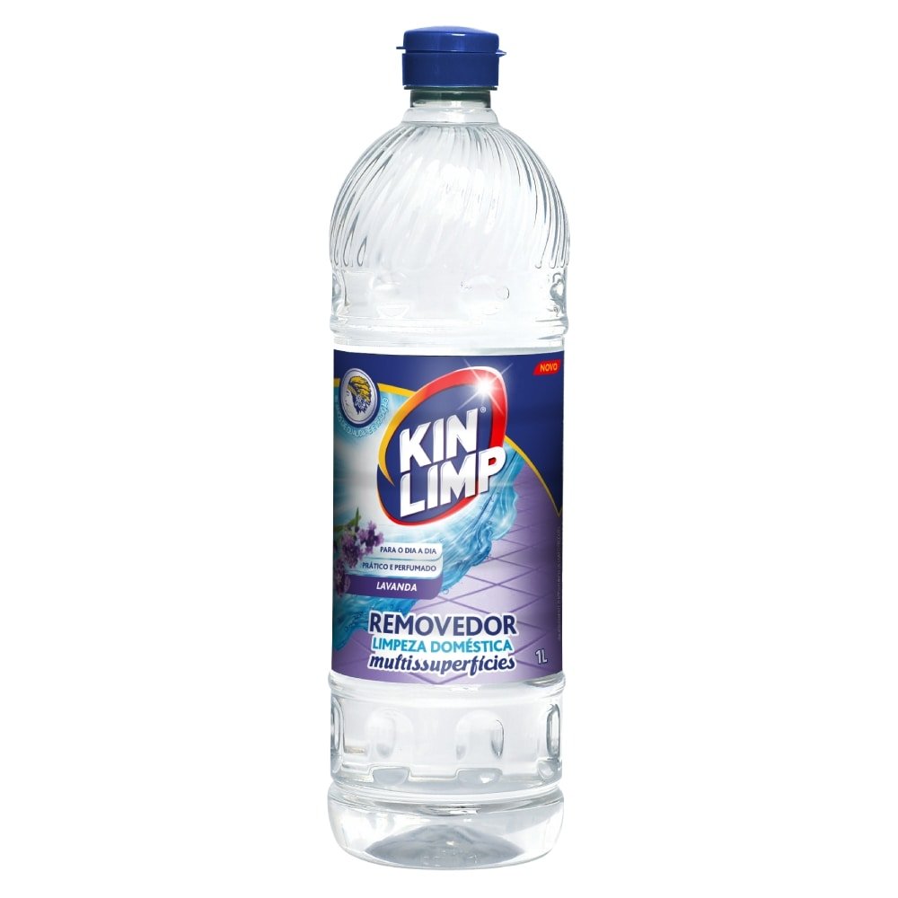 Removedor Kin Limp Multisuperfícies Lavanda 1 Litro - Embalagem com 12 Unidades