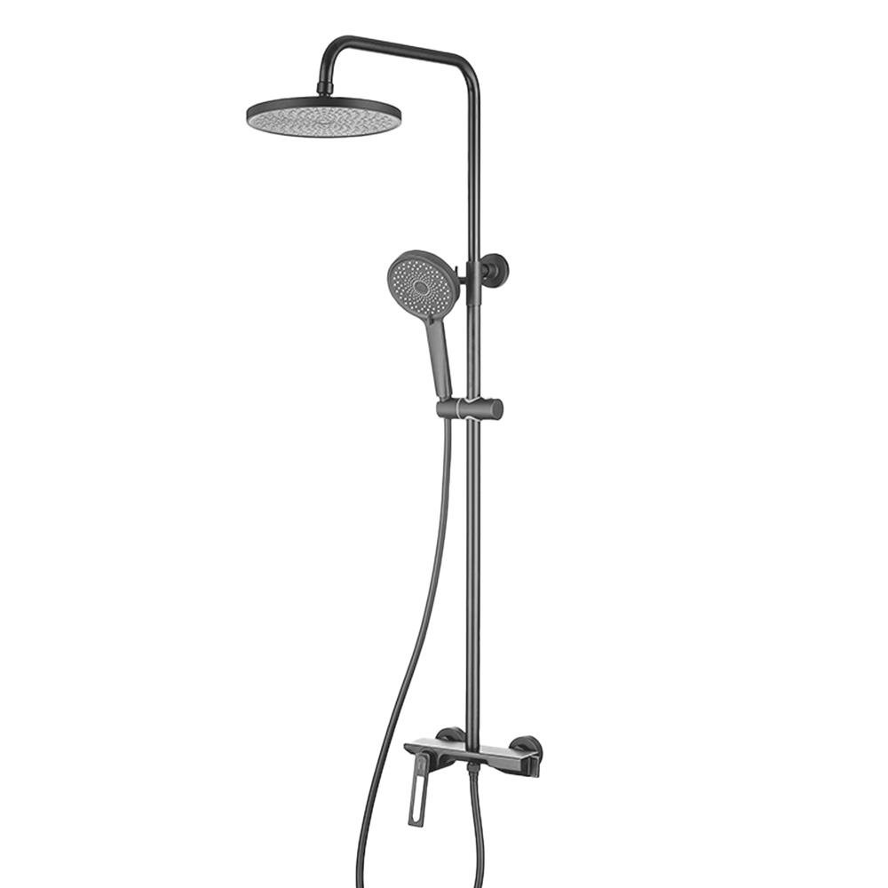 Ducha Banho - Linha Premium Aço Inoxidável 3 Funções - Cinza