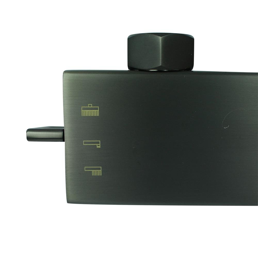 Ducha Banho - Linha Premium Aço Inoxidável 3 Funções - Cinza