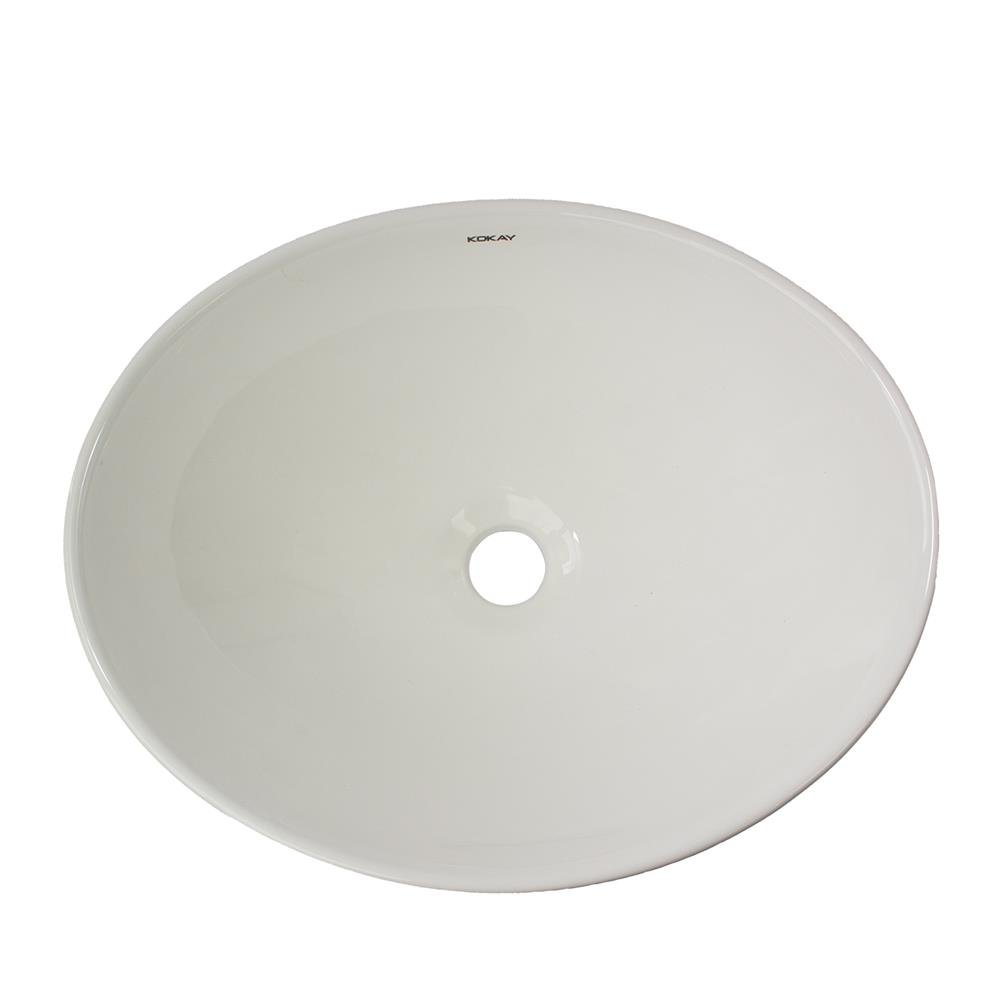 Cuba Oval De Apoio Sobrepor Banheiro Lavabo Em Louça - Luxo