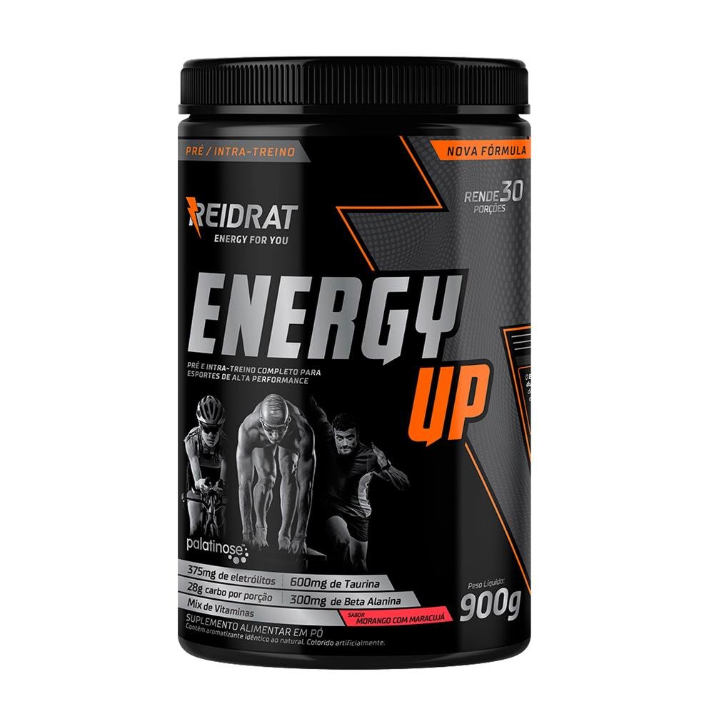 Energy UP - Pré e Intra Treino Pote 900g - Morango com Maracujá
