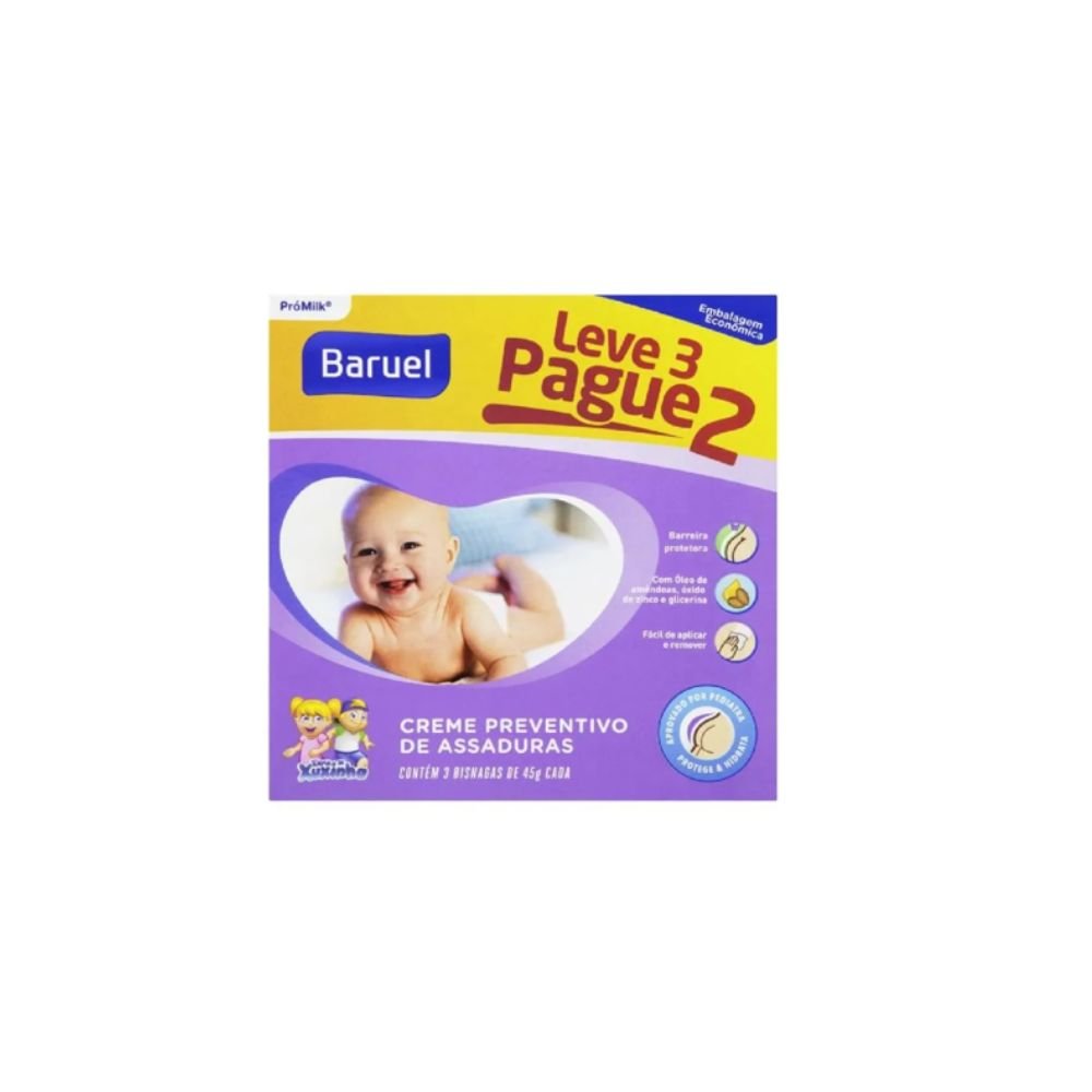 Creme Preventivo Assadura Baruel Baby 45g Leve 3 Pague 2