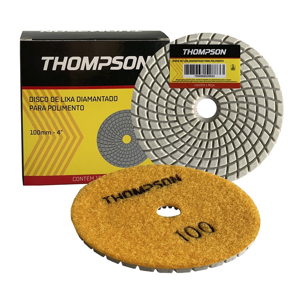 DISCO LIXA DIAMANTADO THOMPSON PARA POLIMENTO G100 10X1