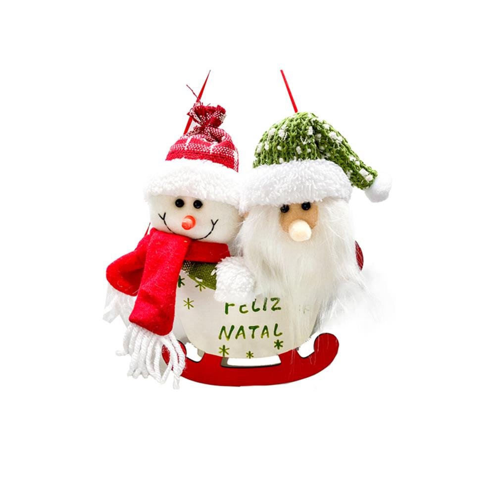Enfeite Natal Placa Treno Cara Neve/Noel C2
