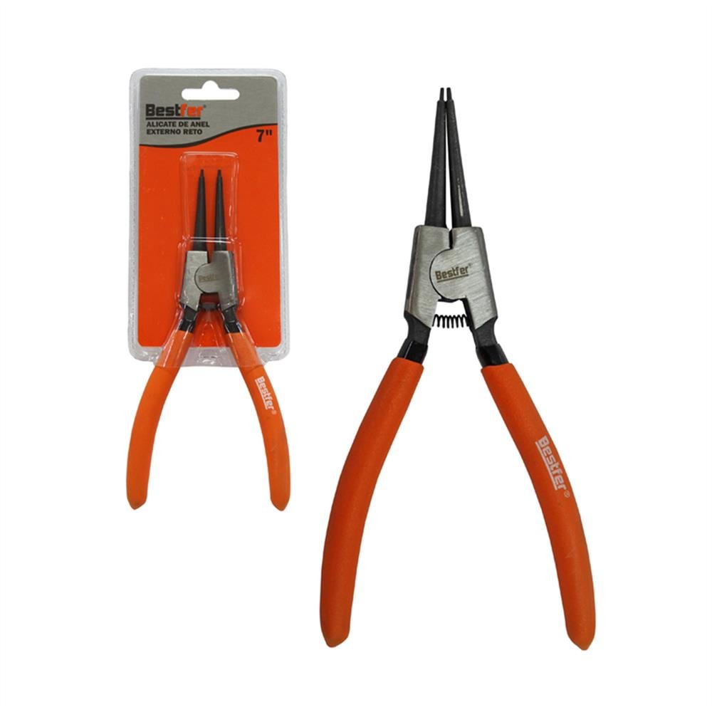 Alicate Trava Anel Externo Reto 7" Bestfer