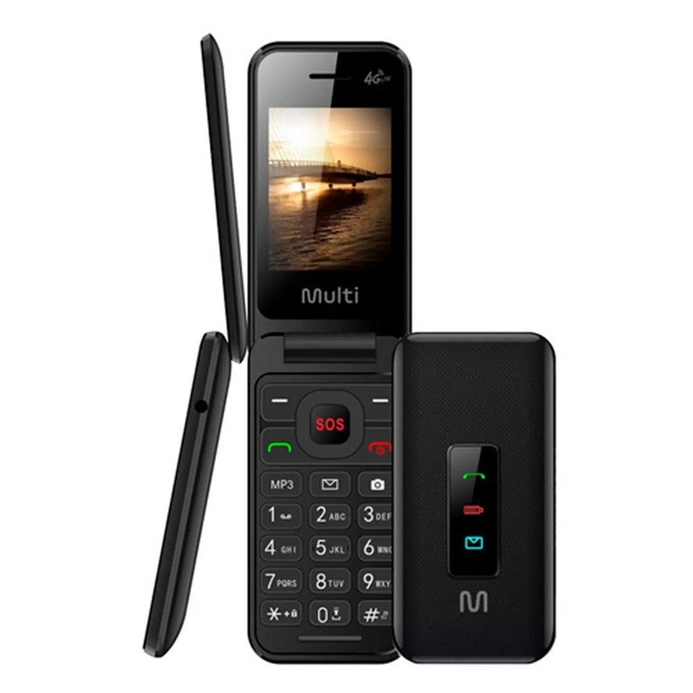 Celular Do Idoso Multilaser Vita 4G P9227 Dual Chip Preto