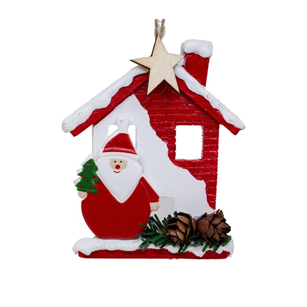 Enfeite Natal Casa Silhueta 8,7X10,3Cm C4