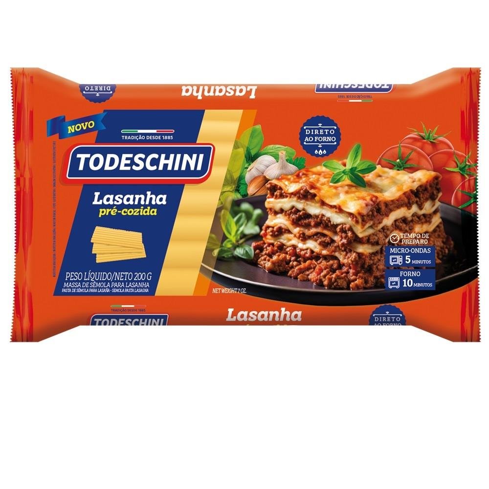 Macarrao De Lasanha (Pre-Cozido) Semola Todeschini 14X200G