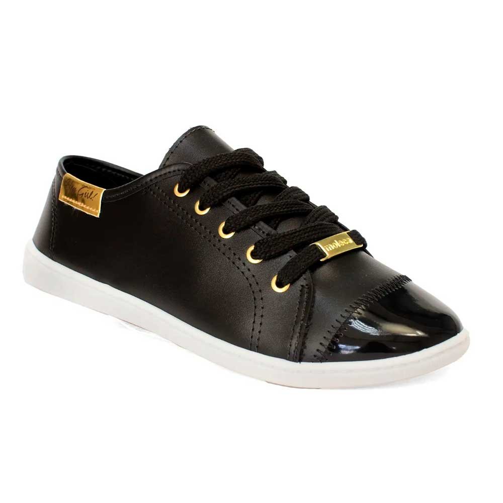 Sapato Moleca 5605.412.7815.15745 Preto 34-39 com 12 Pares