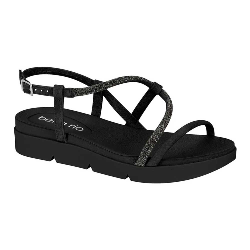 Sandalia Beira Rio 8387.531.26225.88882 Black Diamond Preto 34-39 com 12 Pares