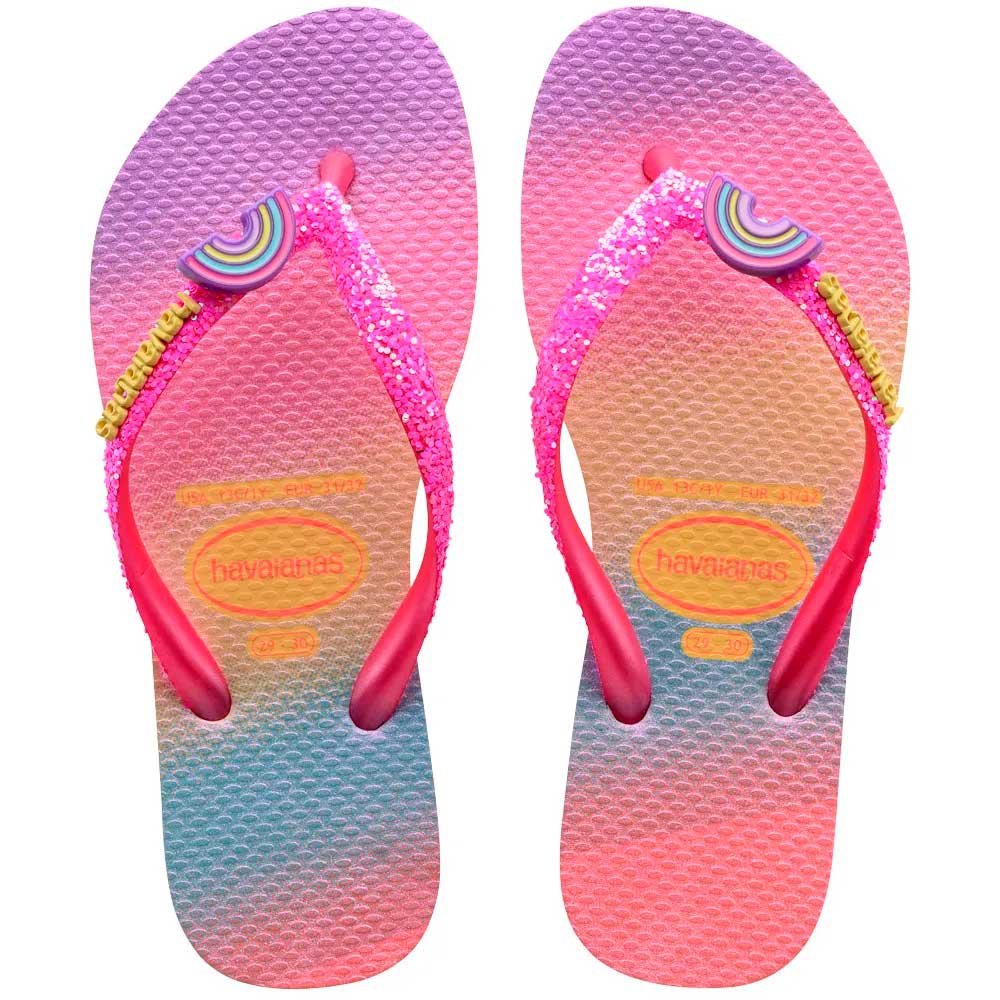 Havaianas Kids Slim Glitter II 2139 Pink Lemonade Rosa 27/28 Com 12 Pares