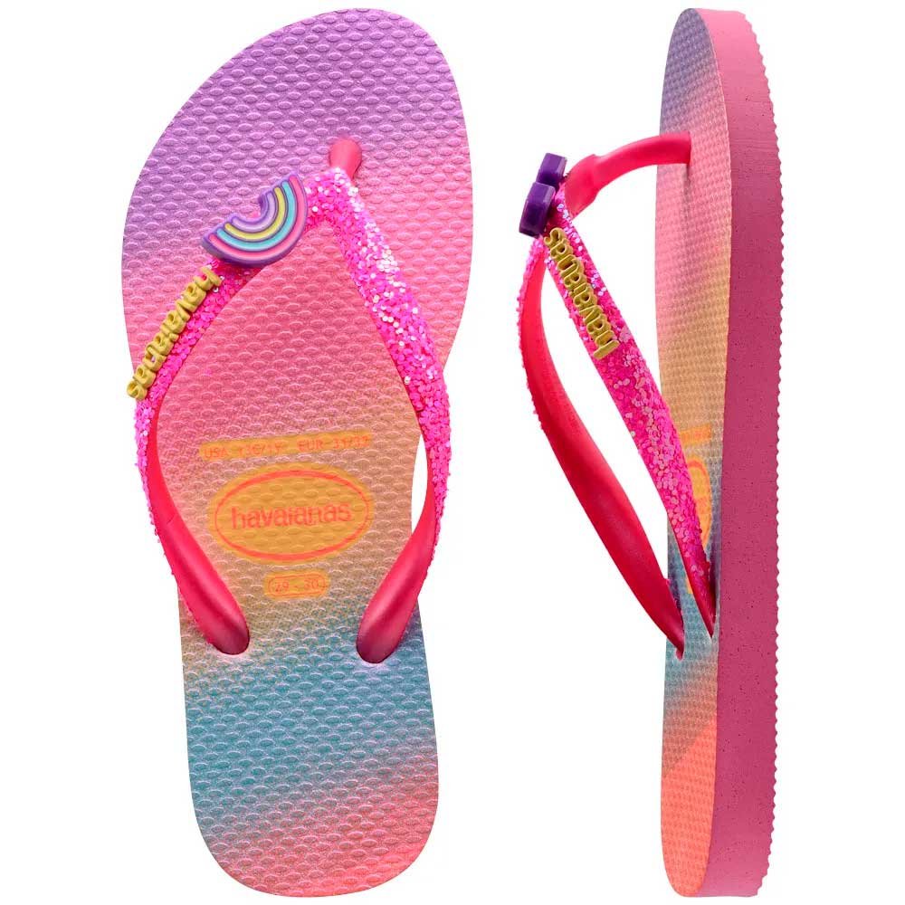 Havaianas Kids Slim Glitter II 2139 Pink Lemonade Rosa 27/28 Com 12 Pares