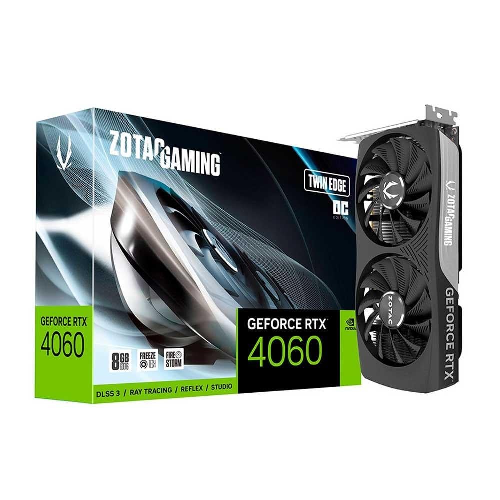 Placa De Video Zotac Geforce Rtx 4060 Twin Edge Oc 8gb Gddr6 128bits Zt-d40600h-10m