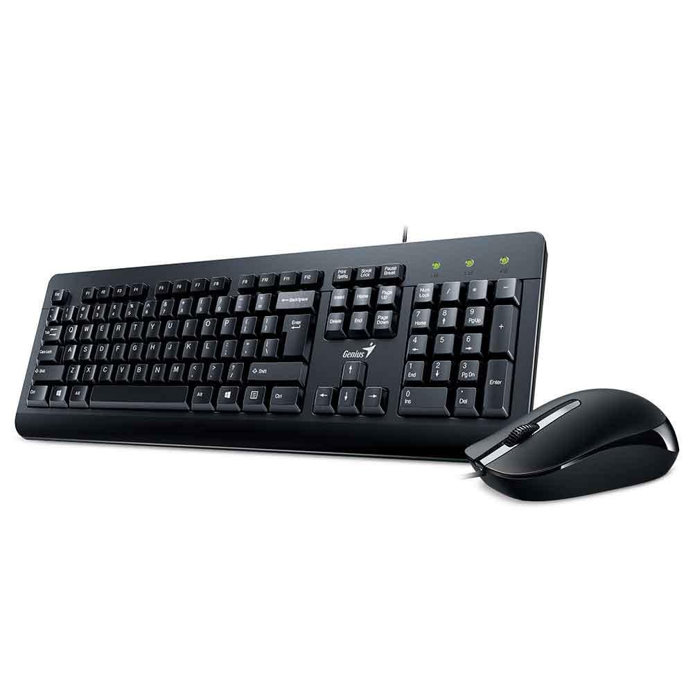 Kit Mouse E Teclado Genius Km-160 Com Fio Usb Abnt 2
