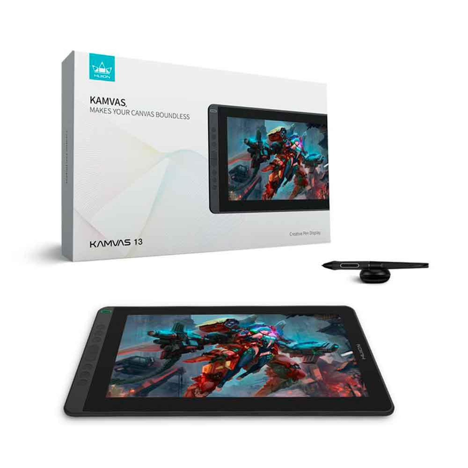 Mesa Digitalizadora Huion Kamvas 13, com Suporte, 13", FullHD - Preto Cósmico - GS1331