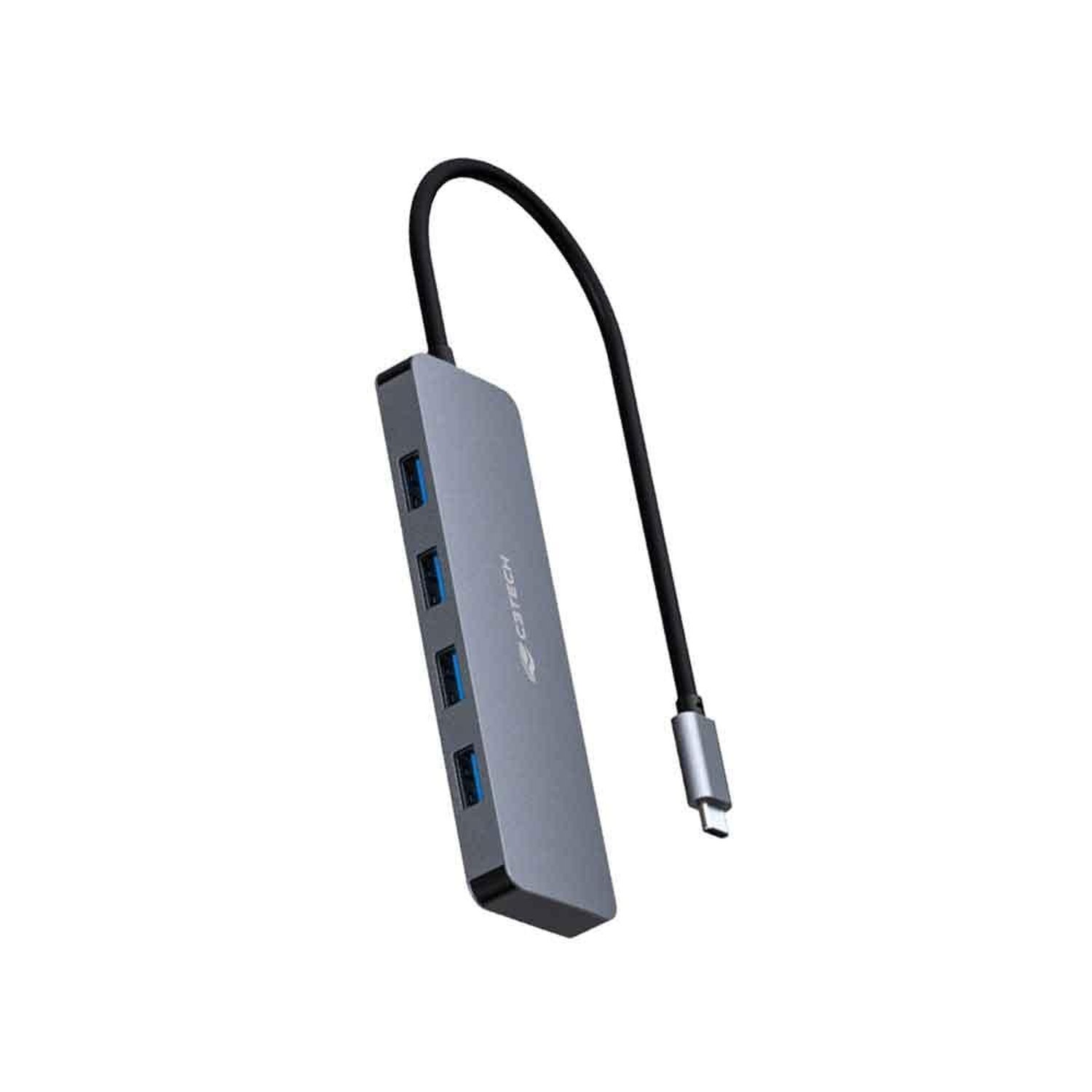 Hub Usb-c C3tech 3.0 4 Portas Hu-c330gy Cinza