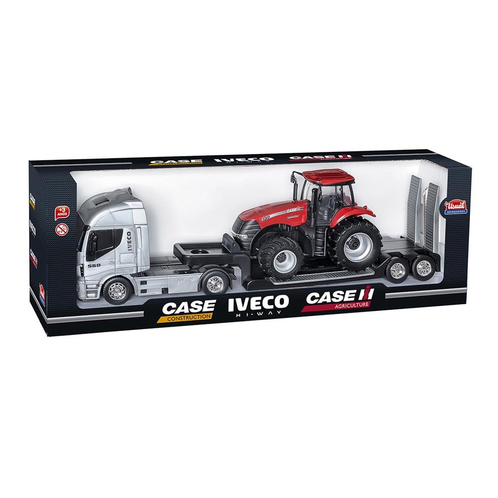 Hi-Way Plataforma Trator Magnum Case (Caminhao) - Usual Brinquedos