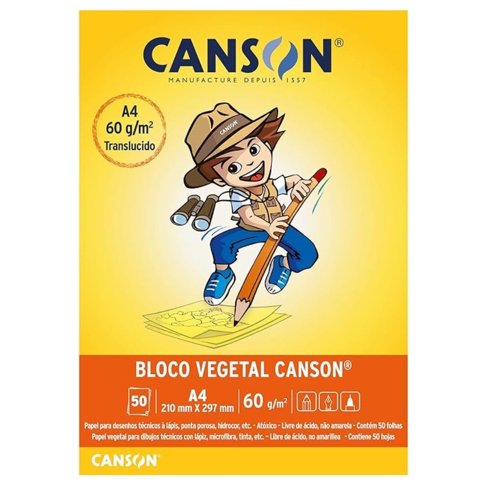 Bloco Vegetal Canson 60 Gramas A4 50 Folhas - 66667079