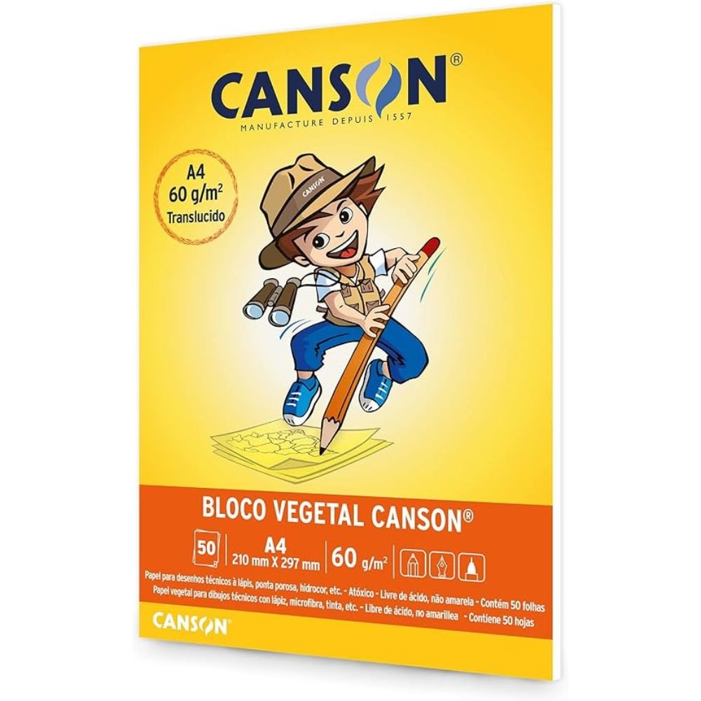 Bloco Vegetal Canson 60 Gramas A4 50 Folhas - 66667079