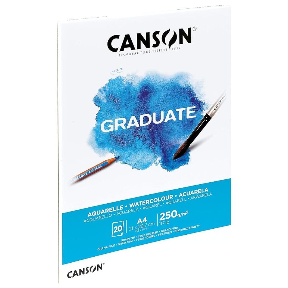 Bloco Aquarela Graduate A4 20 Folhas 250 Gramas Canson - C400110374