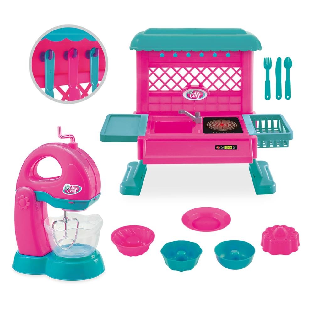Big Kit Le Chef Confeitaria (Bancada Com Batedeira - Usual Brinquedos