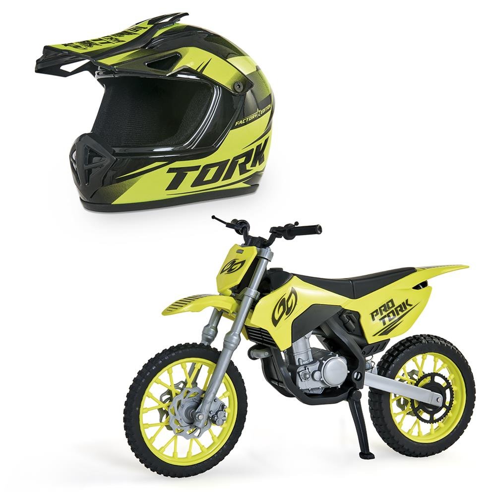Protork Pro Rider Cross Com Capacete (Moto E Mini - Usual Brinquedos