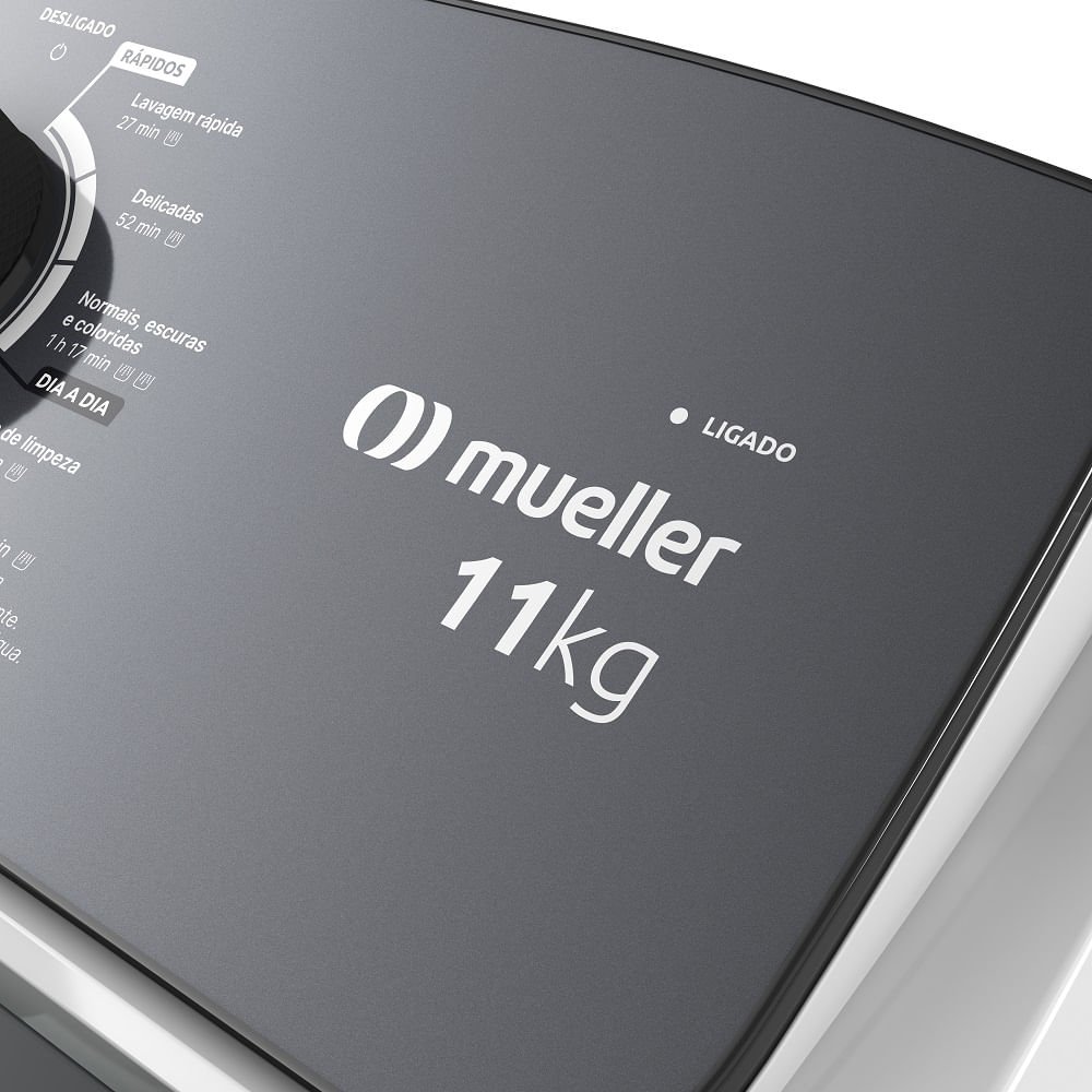 Lavadora de Roupas Automática Mueller 11Kg Ciclo Rápido Branca MLA11 ¿ 127 Volts