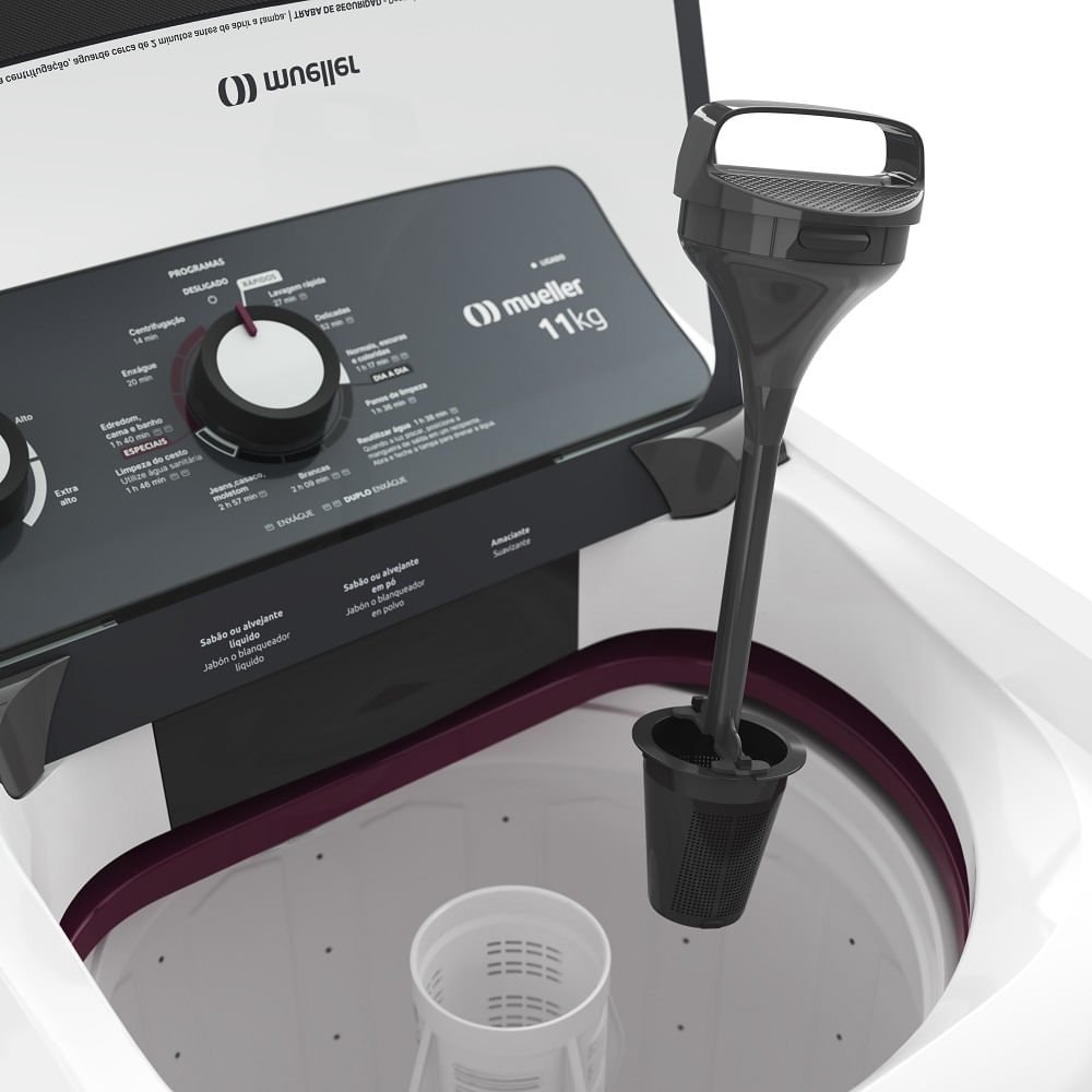 Lavadora de Roupas Automática Mueller 11Kg Ciclo Rápido Branca MLA11 ¿ 127 Volts