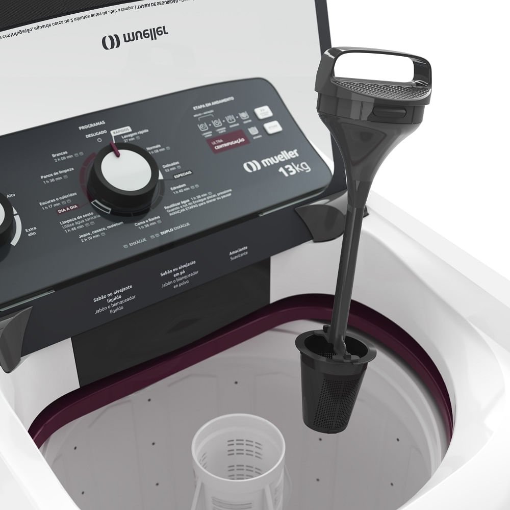 Lavadora de Roupas Automática Mueller 13Kg Ultracentrifugação e Ciclo Rápido Branca MLA13 ¿ 127 Volts