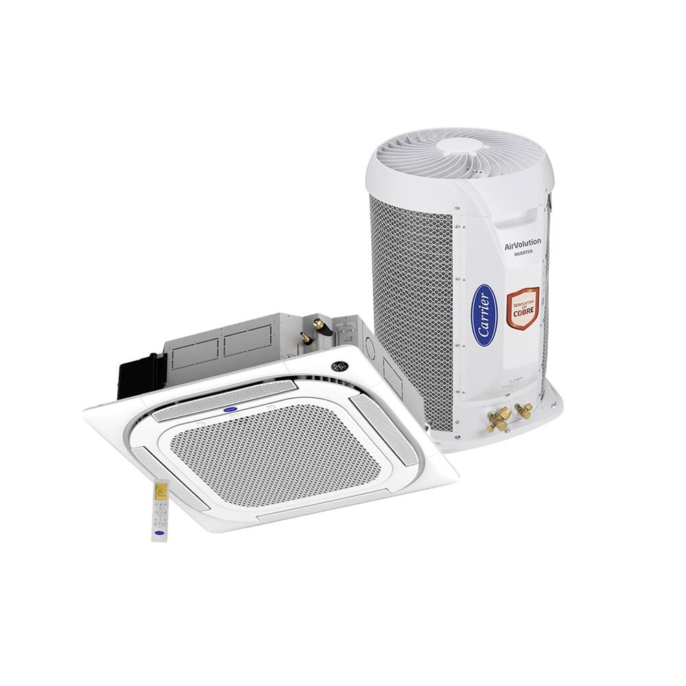 Ar Condicionado Split Cassete Carrier Inverter 18000 BTU/h Frio Monofásico 40KVQD18C5 ¿ 220 Volts