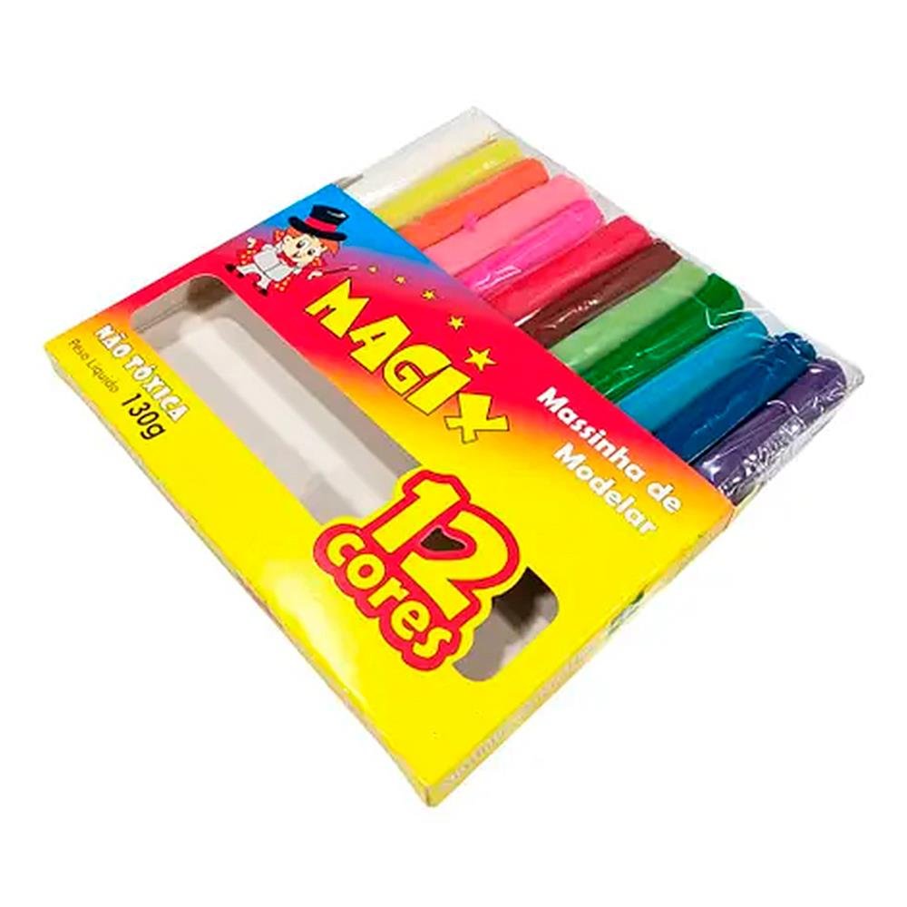 Massa De Modelar Magix 130Gr 12 Cores C/12 Unidades -215