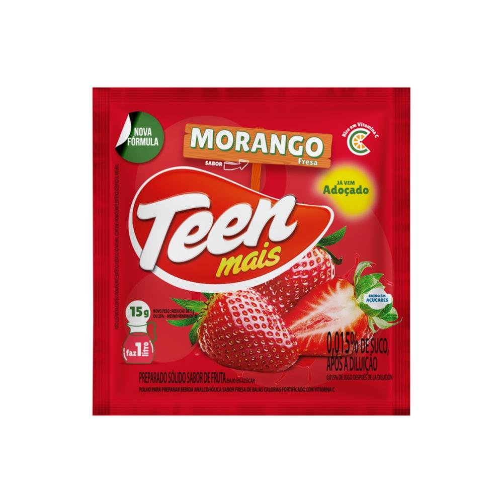 Refresco Em po Teen Mais 15 G - Morango