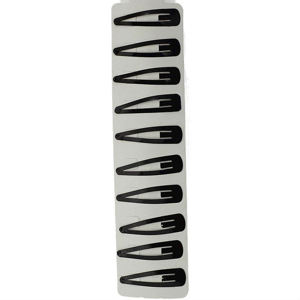 Tic Tac Prendedor De Metal Para Cabelo 6Cm Preto C/12