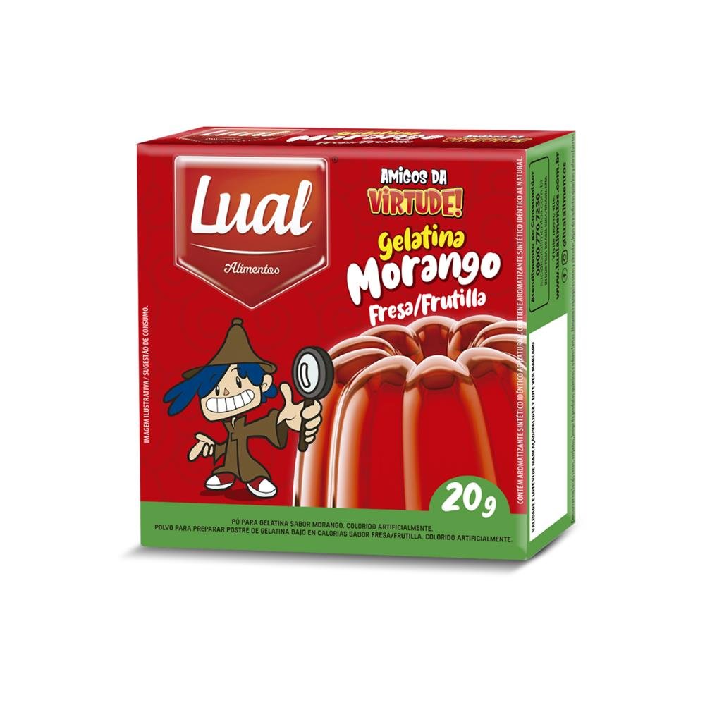 Gelatina Lual 20 G - Morango