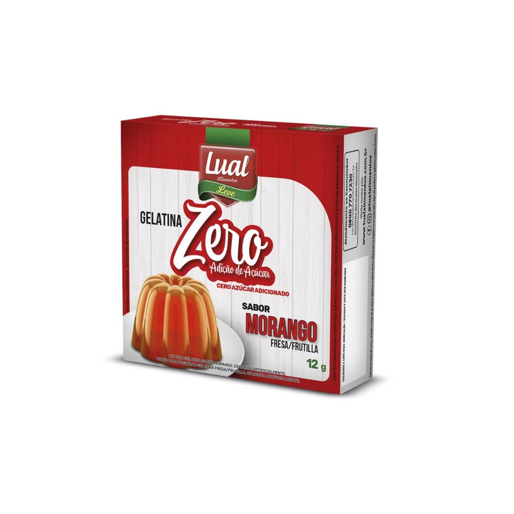 Gelatina Lual Zero Açucar 12 G - Morango