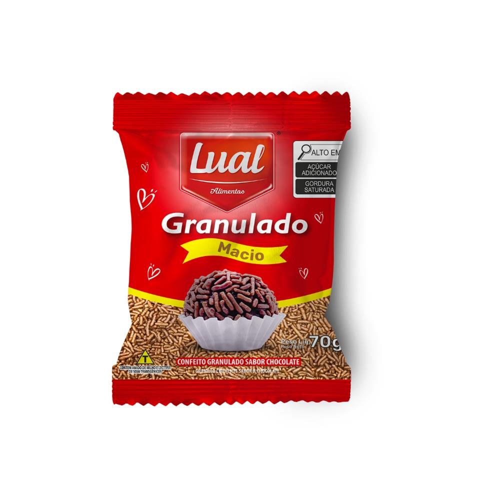 Granulado Lual Macio Sabor Chocolate - 70 G