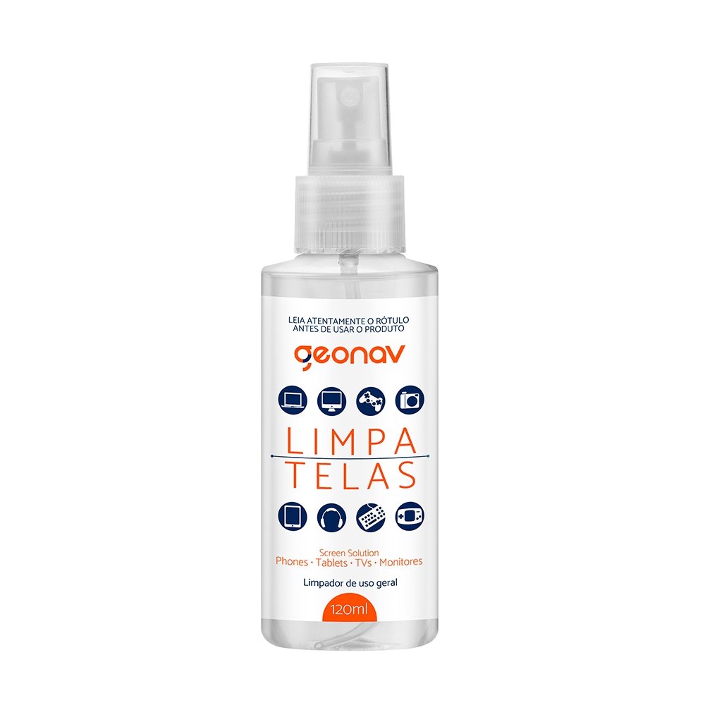 Limpa Telas Geonav 120ML + Pano de Microfibra