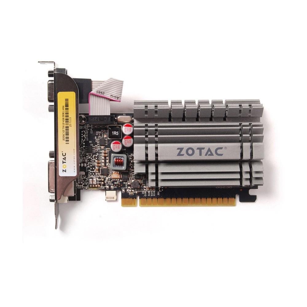 Placa de Vídeo Zotac GeForce GT 730, 4GB, DDR3, 64-Bit, Preto