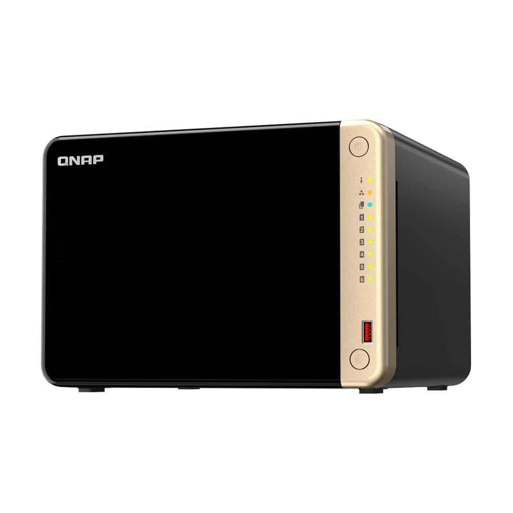 Storage Nas Qnap 6 Baias Para Hd E Ssd Preto Ts-664-8G-Us