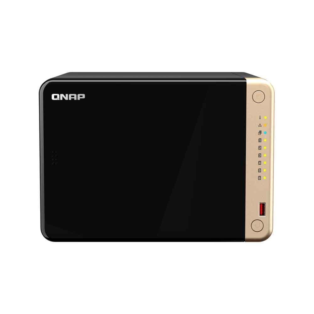 Storage Nas Qnap 6 Baias Para Hd E Ssd Preto Ts-664-8G-Us