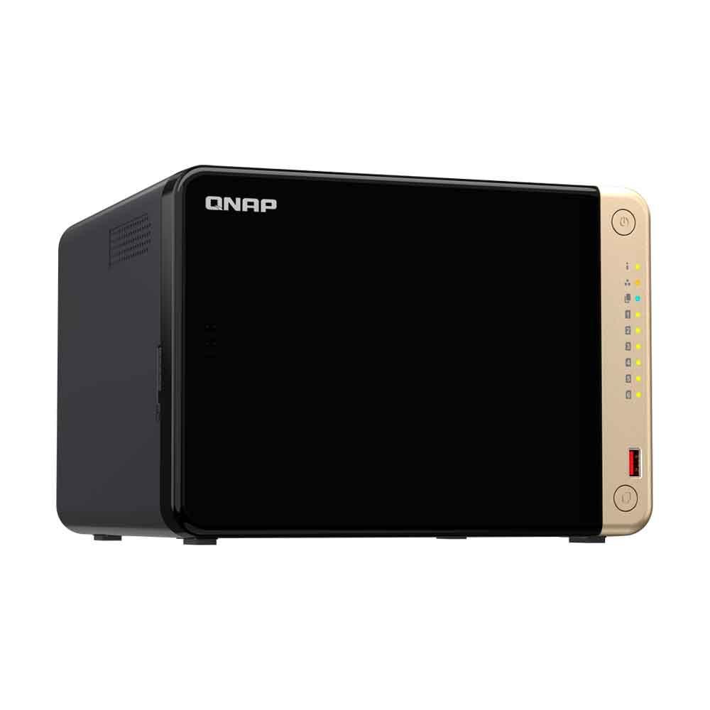 Storage Nas Qnap 6 Baias Para Hd E Ssd Preto Ts-664-8G-Us