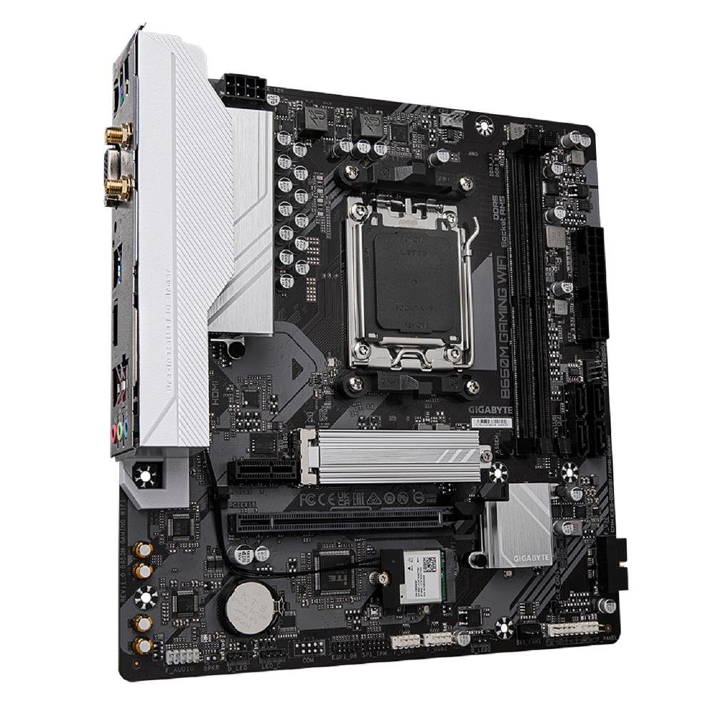 Placa Mãe Gigabyte B650M Gaming WiFi, Chipset B650, AMD AM5, mATX, DDR5