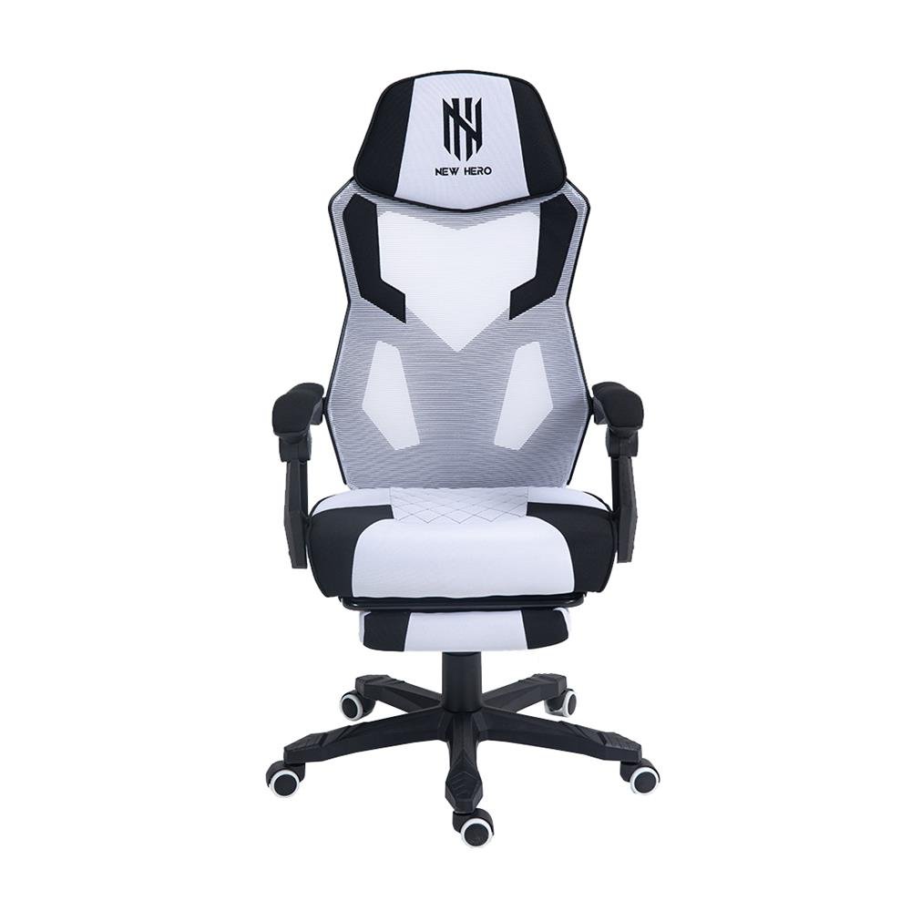 Cadeira Gamer New Hero Kinto, Reclinavel, Branco e Preto Cadeira Gamer New Hero Kinto, Reclinavel, Branco e Preto