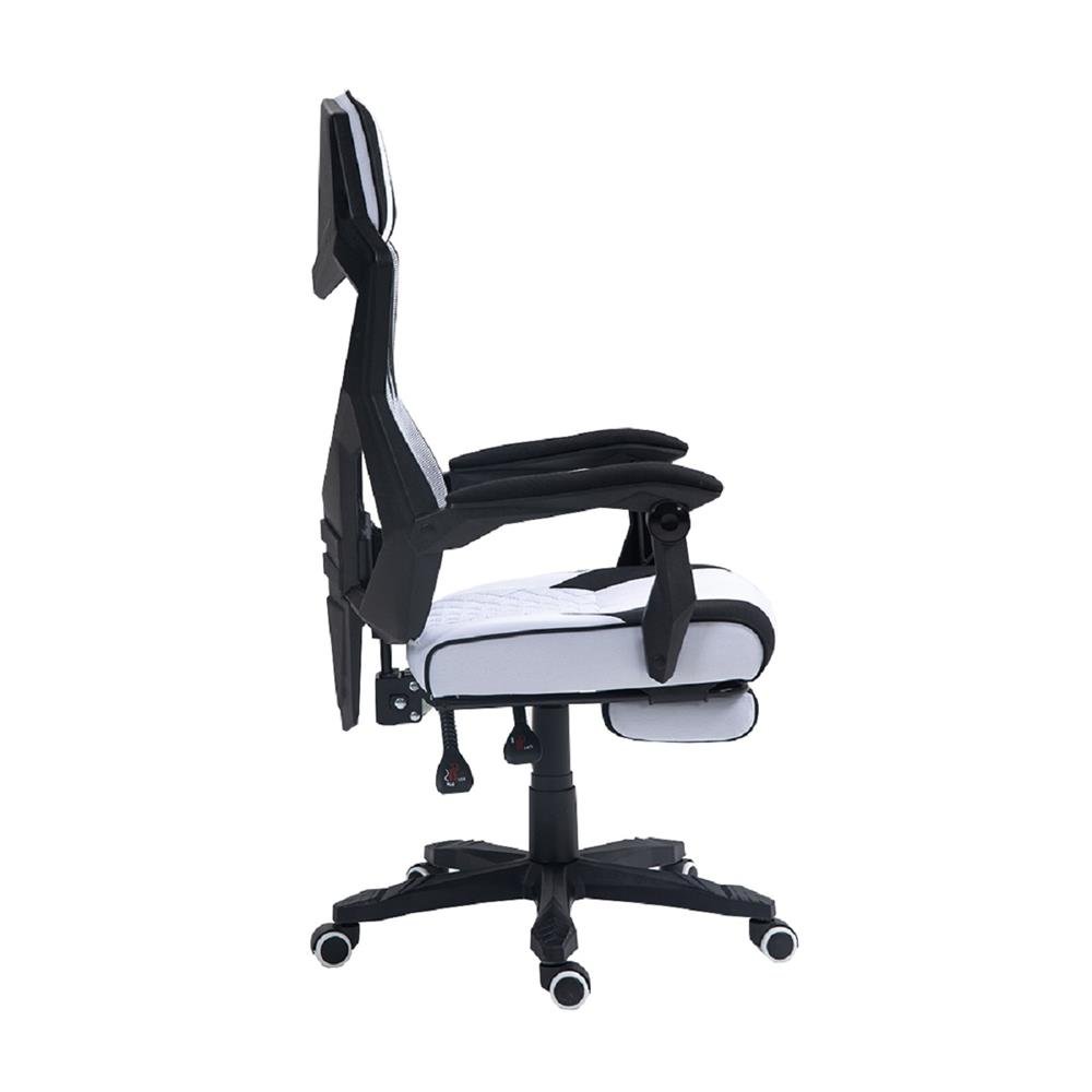 Cadeira Gamer New Hero Kinto, Reclinável, Branco E Preto