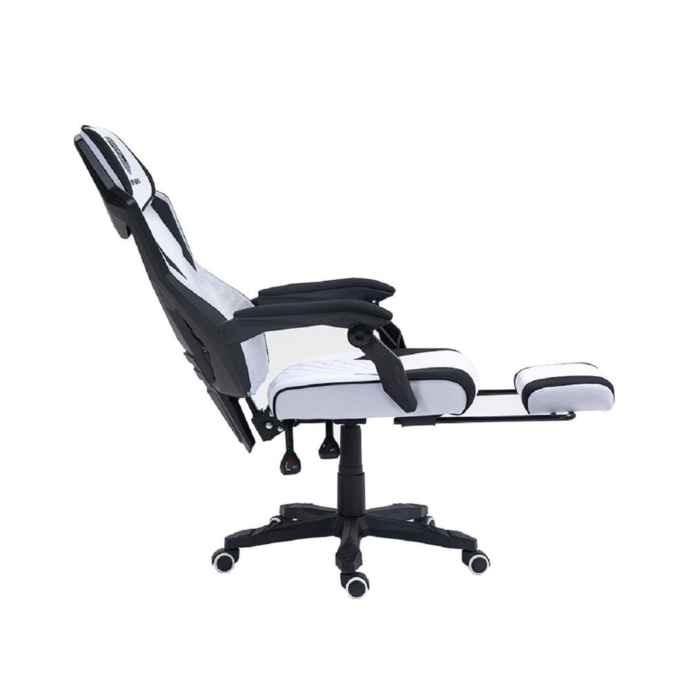 Cadeira Gamer New Hero Kinto, Reclinável, Branco E Preto