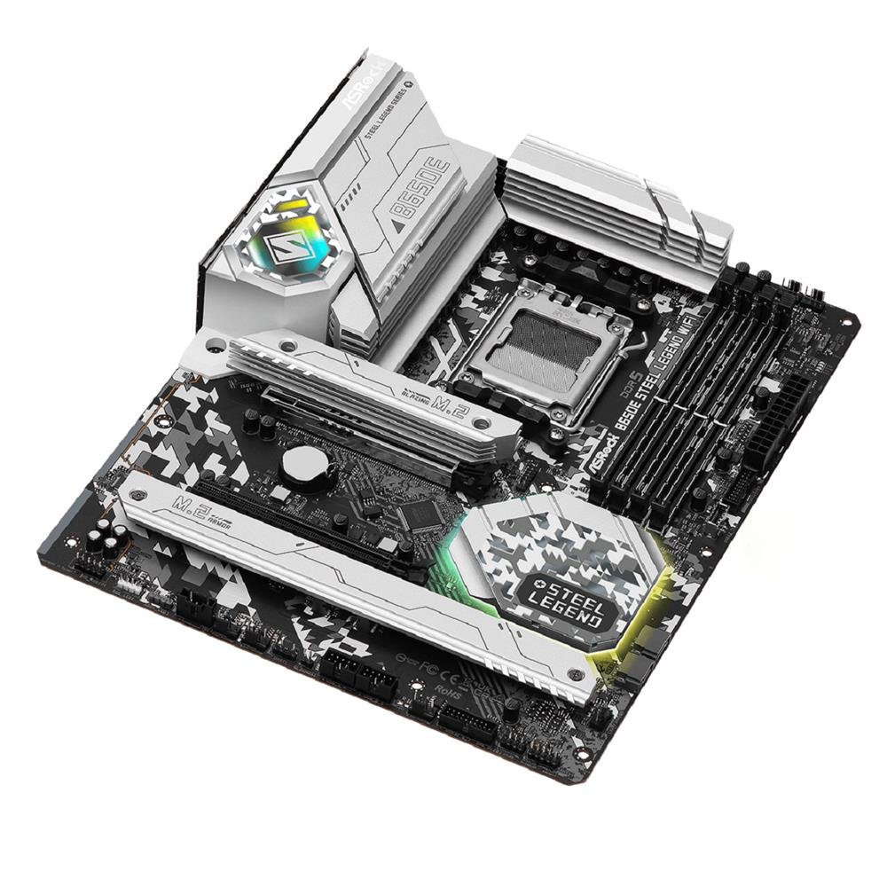 Placa Mãe ASRock B650E Steel Legend WiFi, Chipset B650, AMD AM5, ATX, DDR5